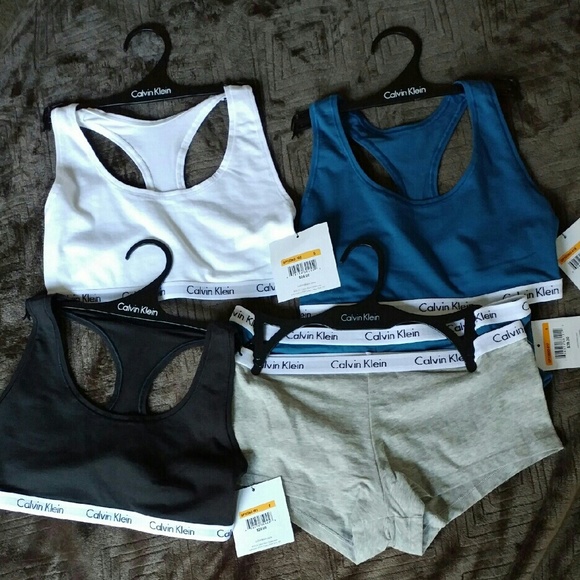 NWT-Calvin Klein Sports Bras and Boy shorts