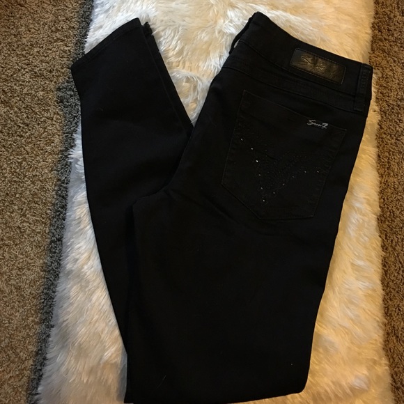 Seven black denim