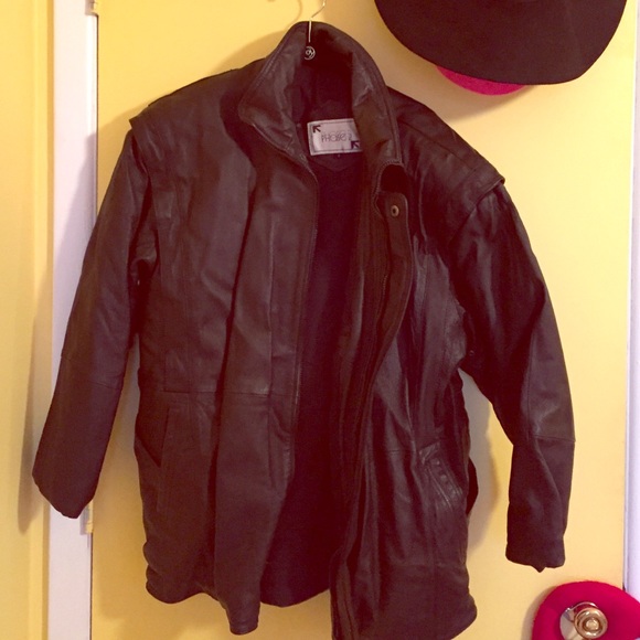 Old school oversized leather jacket