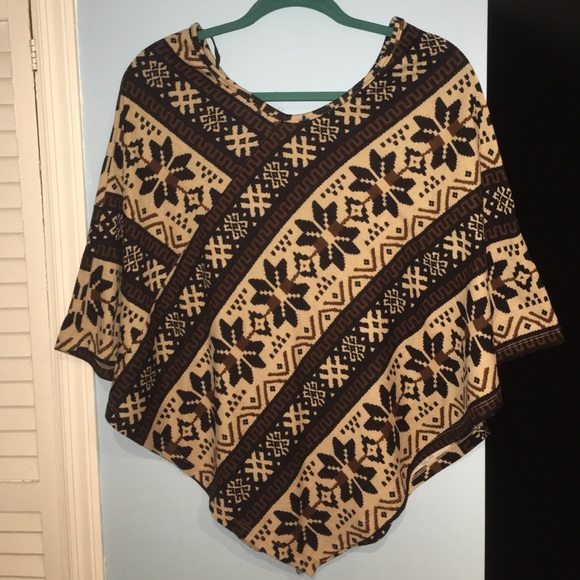 Patterned poncho