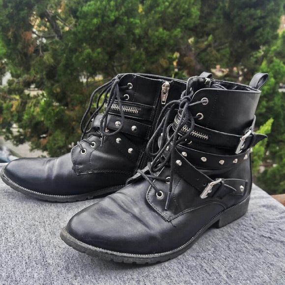 Edgy strappy boots
