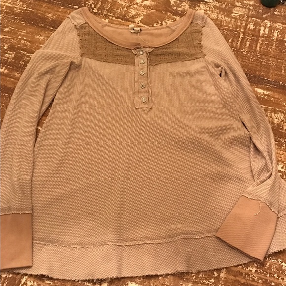 Free People long sleeve thermal like top