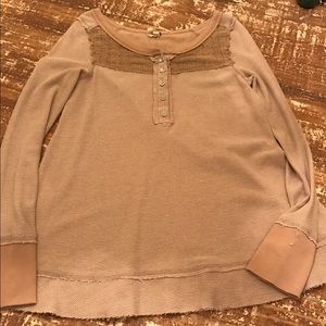 Free People long sleeve thermal like top