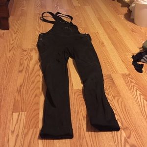 Faded black overalls