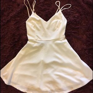 White skater skirt dress