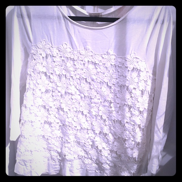 J crew large lace top