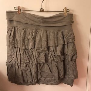 Ann Taylor loft grey layered skirt