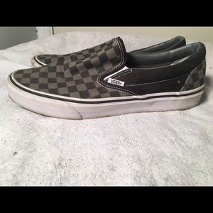 Checkered slip-on vans