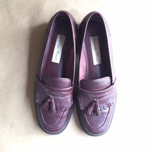 Carriage Court Burgundy Leather Loafers