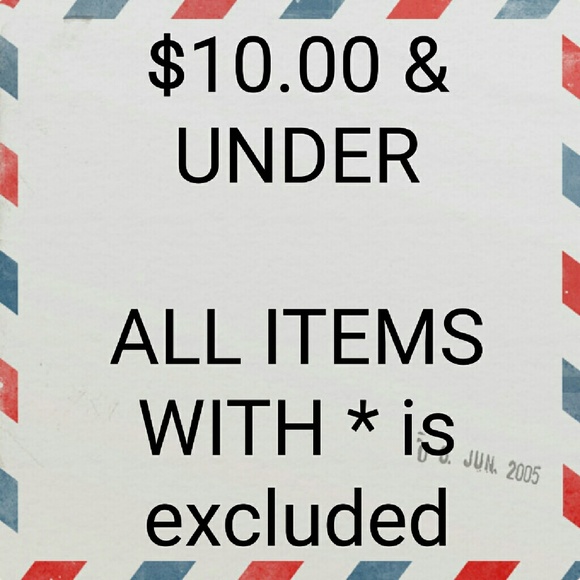 All items $10 & under ... *excluded