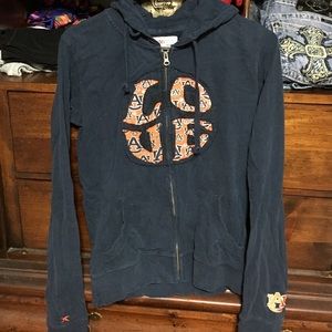Women's auburn zip up hoodie