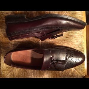 Allen Edmonds, tassel shoes, burgundy brown