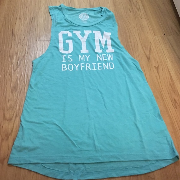 Cute sleeveless workout tee