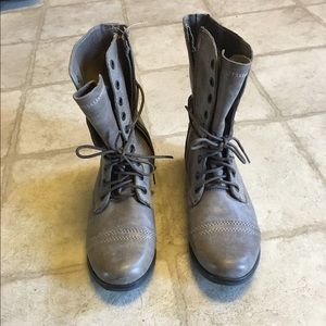 Steve Madden Troopa Combat Boots (Taupe)
