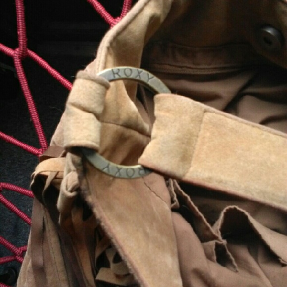 Roxy faux suede fringe tote purse - Picture 2 of 4