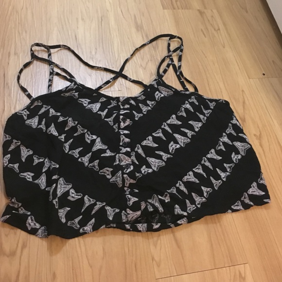 Cute shark tooth crop top