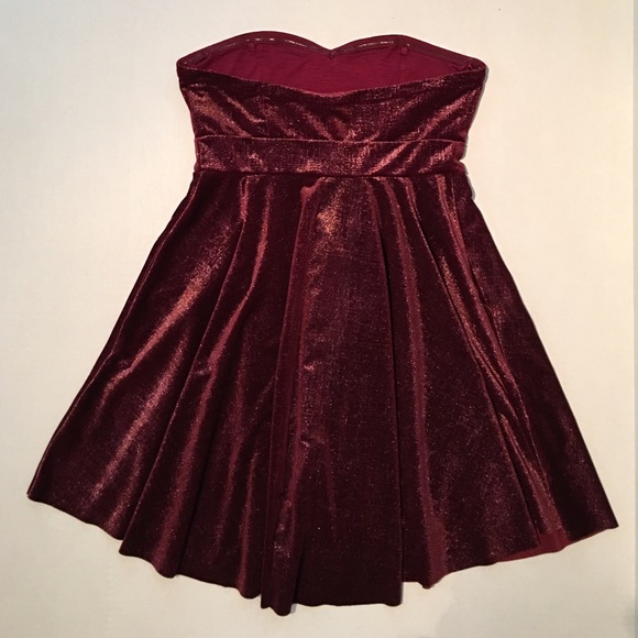 SOLD Free People Shattered Velvet Berry Mini Dress - Picture 3 of 4