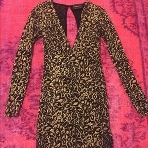 Sparkly cheetah New Years or semi formal dress