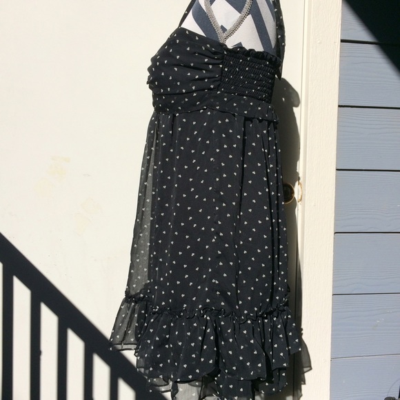 layered heart patterned halter dress - Picture 4 of 4