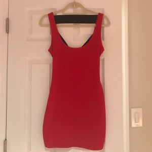 Red and Black mini dress