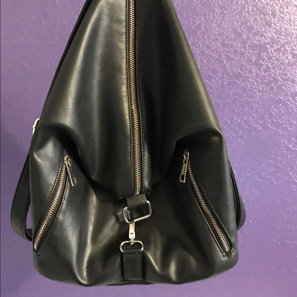 F21 faux leather backpack