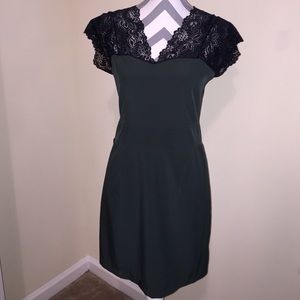 Green and black lace dress from Francesca's