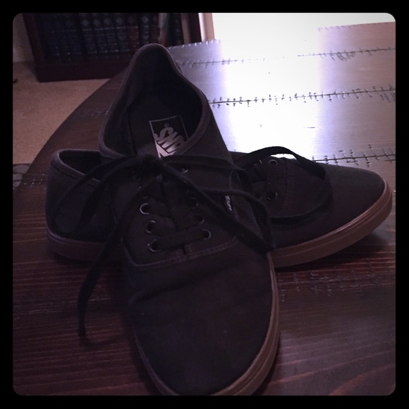 black vans with brown sole