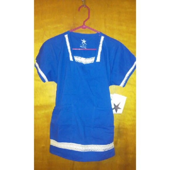 Royal Blue Scrub Top