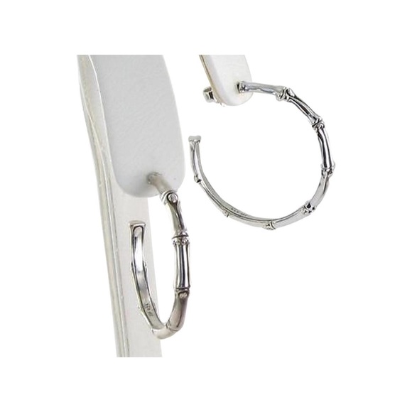 John Hardy Medium SILVER Bamboo Earrings