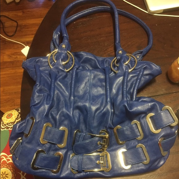 Blue &a gold purse