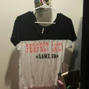 Black pink and white  crop top in great shape