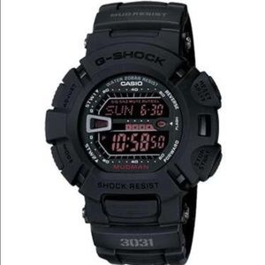 Black GSchock watch.