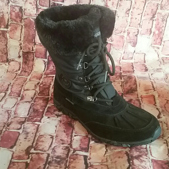 Allrounder by Mephisto Black Suede Snow Boots Sz 7 - Picture 2 of 4