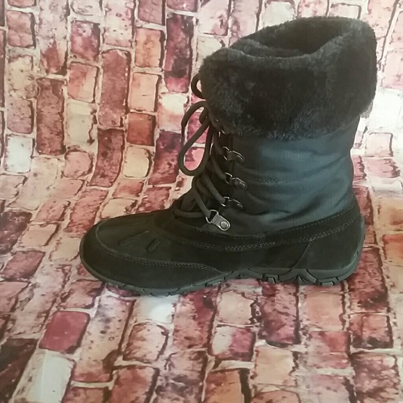 Allrounder by Mephisto Black Suede Snow Boots Sz 7 - Picture 3 of 4