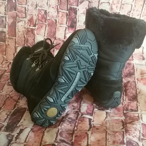Allrounder by Mephisto Black Suede Snow Boots Sz 7 - Picture 4 of 4
