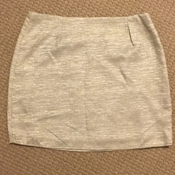 Gold mini skirt