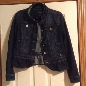 NWOT White House Black Market Denim Jacket Sz 8