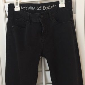 Black skinny stretch denim