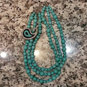 Initials Inc Statement Necklace with Pin