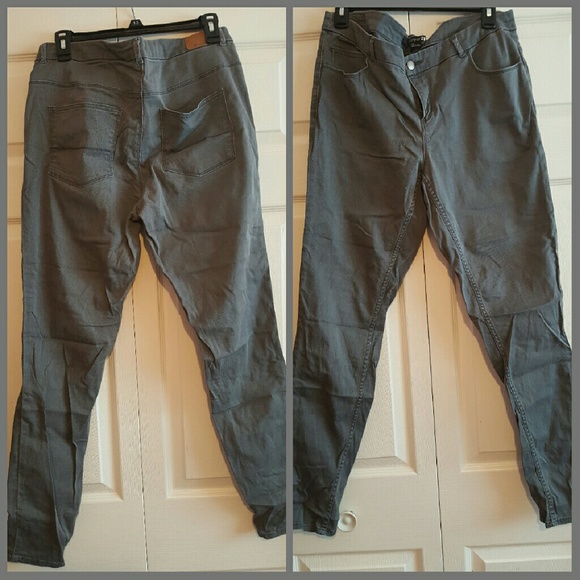 Gray Denim Pants