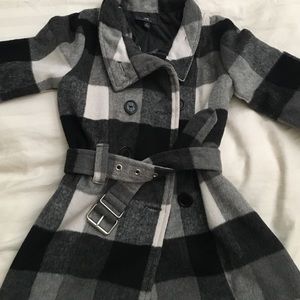 Girls size small coat with belt