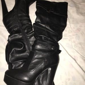 Leather boots