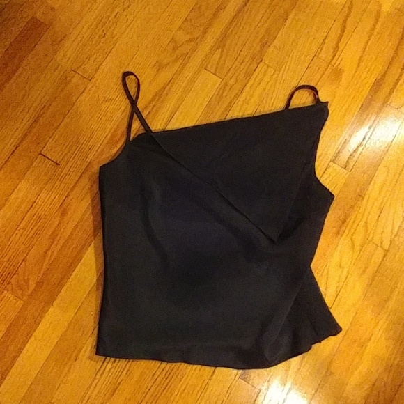 Xhileration Black Asymetrical Tank Top. Size Small