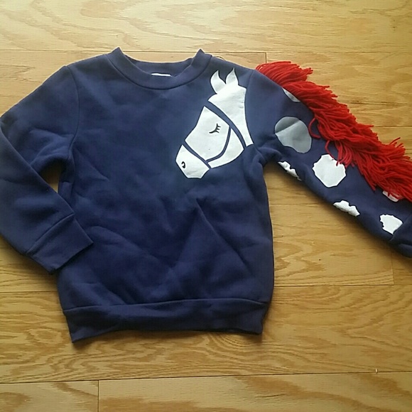 Other - NWOT Blue Horse Sweatshirt
