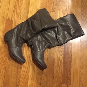 Grey-ish boots maybe worn once. From Target.