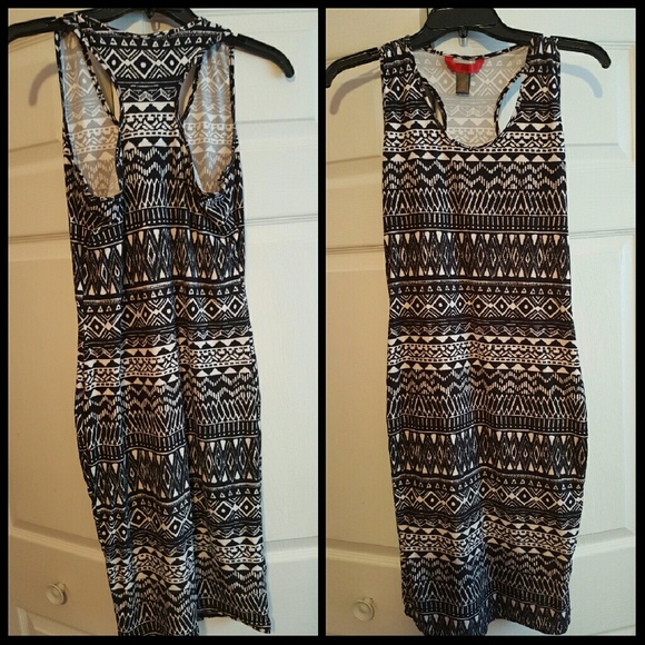 Black Tribal Print Dress