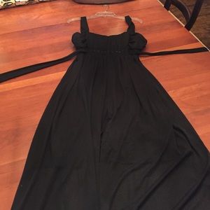High low black formal dress
