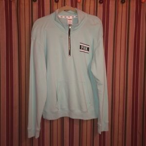 PINK Light Blue Quarter Zip