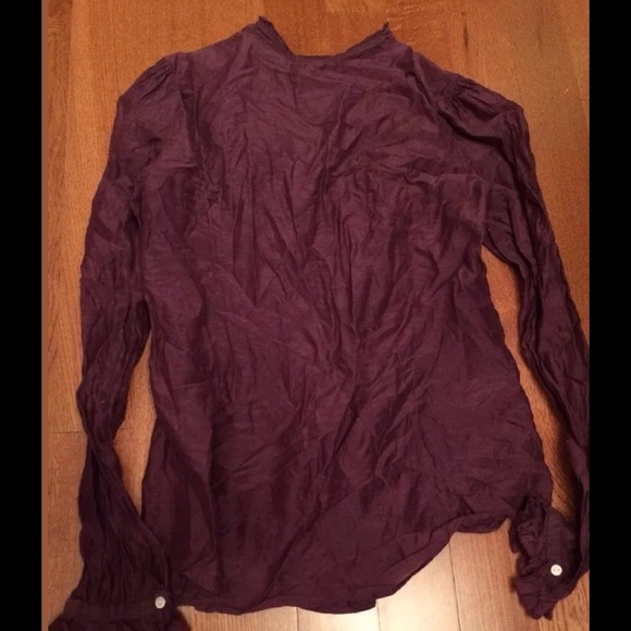 💄SOLD💄Lucky Brand Purple Front Button Blouse, L - Picture 3 of 3