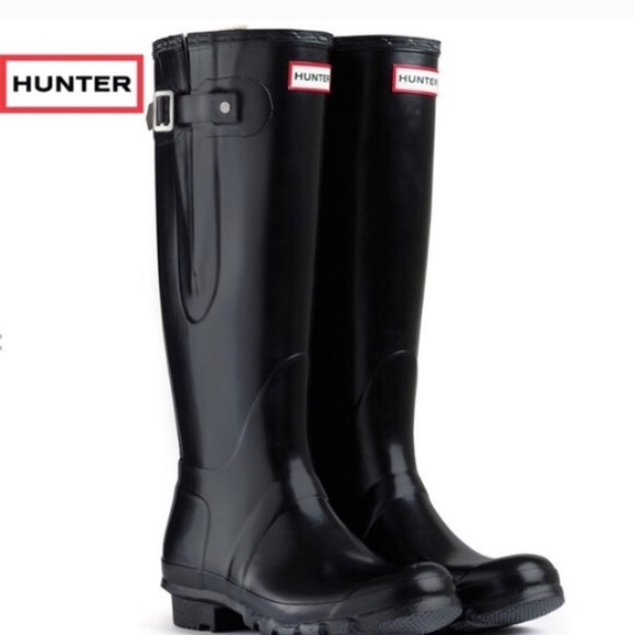 HUNTER Women's 12, Men's 11 BLACK TALL BOOTS